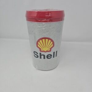 Shell Oil Travel Mug Coffee Cup 24 Oz Aladdin Brand White w Red Lid USA  Vtg New